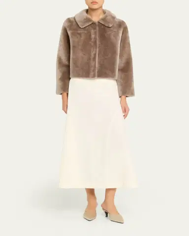 Fleurette Odette Reversible Cropped Shearling Jacket | Thumbnail 2 Fleurette Odette Reversible Cropped Shearling Jacket | Thumbnail 2