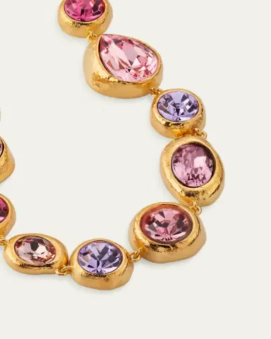 Oscar de la Renta Hammered Stones Chain Necklace | Thumbnail 3