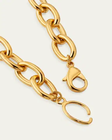 Oscar de la Renta Hammered Stones Chain Necklace | Thumbnail 4