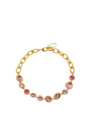Oscar de la Renta Hammered Stones Chain Necklace | Thumbnail 1