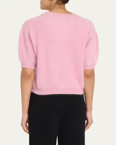 Lisa Yang Juniper Short-Sleeve Cashmere Sweater | Thumbnail 3 Lisa Yang Juniper Short-Sleeve Cashmere Sweater | Thumbnail 3