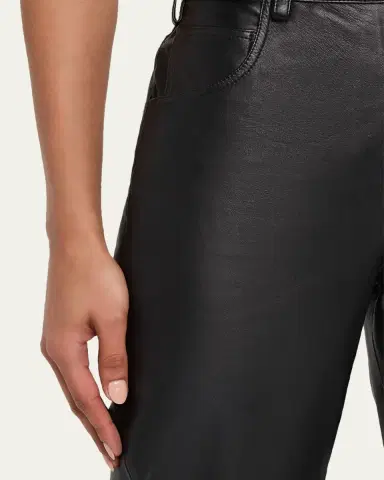 Nili Lotan Joan Leather Straight-Leg Pants | Thumbnail 5