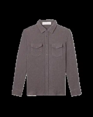 God’s True Cashmere Cashmere Two-Pocket Amethyst Button-Down Shirt | Thumbnail 2
