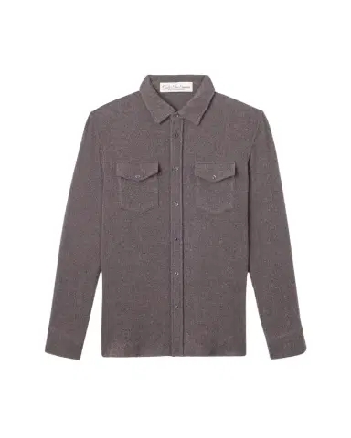 God’s True Cashmere Cashmere Two-Pocket Amethyst Button-Down Shirt | Thumbnail 1