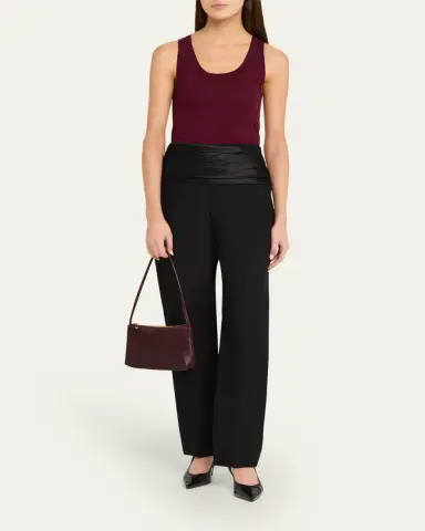 Mansur Gavriel Gaia Animal-Print Calf Hair Shoulder Bag | Thumbnail 5