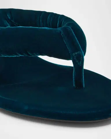 Alaïa Velvet Kitten-Heel Thong Sandals | Thumbnail 16