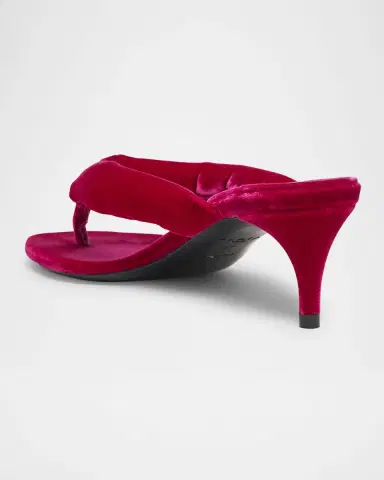 Alaïa Velvet Kitten-Heel Thong Sandals | Thumbnail 18