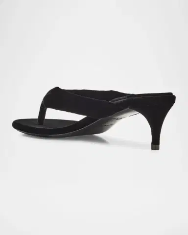 Alaïa Velvet Kitten-Heel Thong Sandals | Thumbnail 10