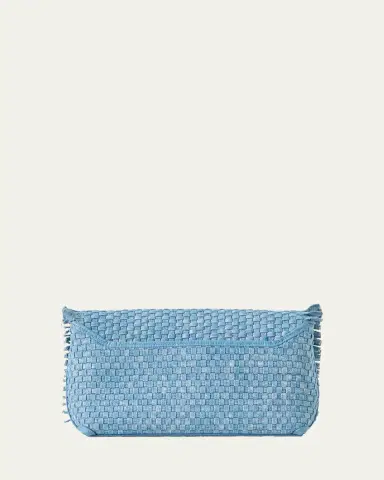 Akris Anouk Fringed Woven Cotton Twill Clutch Bag | Thumbnail 3 Akris Anouk Fringed Woven Cotton Twill Clutch Bag | Thumbnail 3