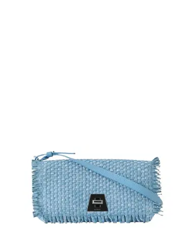 Akris Anouk Fringed Woven Cotton Twill Clutch Bag | Thumbnail 1 Akris Anouk Fringed Woven Cotton Twill Clutch Bag | Thumbnail 1