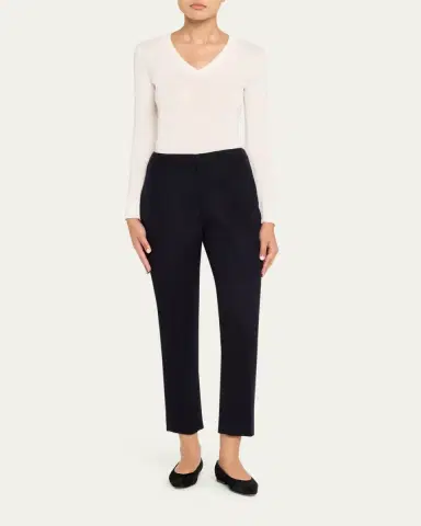 Loro Piana Ralph Cashmere Slim-Leg Ankle Trousers | Thumbnail 2 Loro Piana Ralph Cashmere Slim-Leg Ankle Trousers | Thumbnail 2