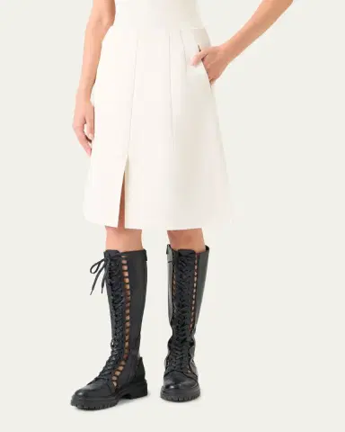 Akris Double-Face Cotton Knee-Length Skirt | Thumbnail 4 Akris Double-Face Cotton Knee-Length Skirt | Thumbnail 4