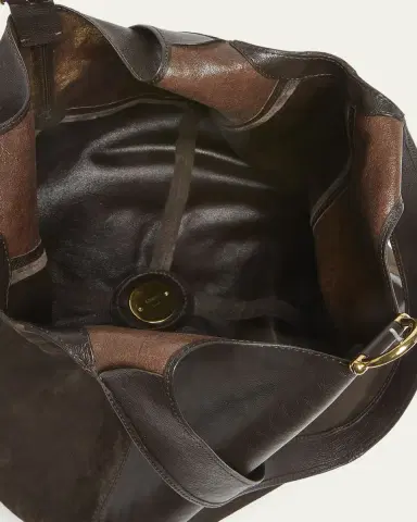 Chloé Balloon Patchwork Leather & Suede Tote Bag | Thumbnail 4