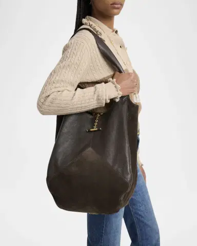 Chloé Balloon Patchwork Leather & Suede Tote Bag | Thumbnail 6