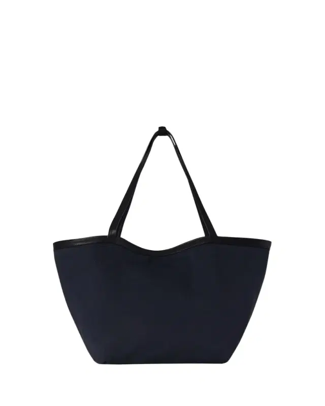 Park Leather-Trim Reversible Tote Bag in Cotton Twill