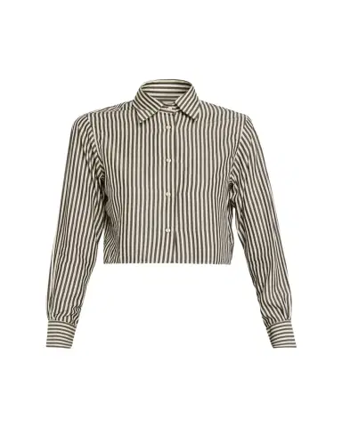 OFFICINE GÉNÉRALE Cataleya Stripe Cropped Shirt | Thumbnail 1