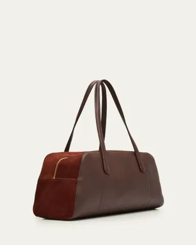 Mansur Gavriel Helios Large Leather & Suede East-West Shoulder Bag | Thumbnail 3 Mansur Gavriel Helios Large Leather & Suede East-West Shoulder Bag | Thumbnail 3