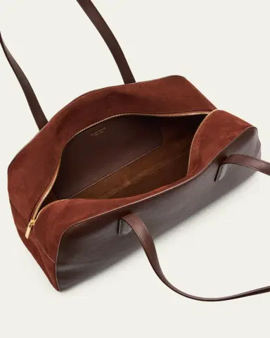 Mansur Gavriel Helios Large Leather & Suede East-West Shoulder Bag | Thumbnail 4 Mansur Gavriel Helios Large Leather & Suede East-West Shoulder Bag | Thumbnail 4