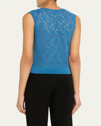 Akris Whitecaps Knit V-Neck Vest | Thumbnail 3
