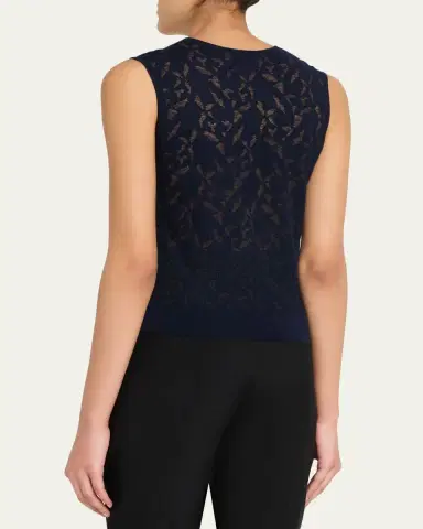 Akris Whitecaps Knit V-Neck Vest | Thumbnail 7