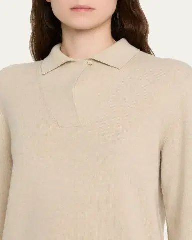 Loro Piana Baby Cashmere Classic Polo Sweater | Thumbnail 5