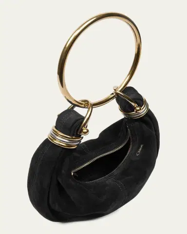 Chloé Bracelet Hobo Bag in Suede | Thumbnail 4 Chloé Bracelet Hobo Bag in Suede | Thumbnail 4