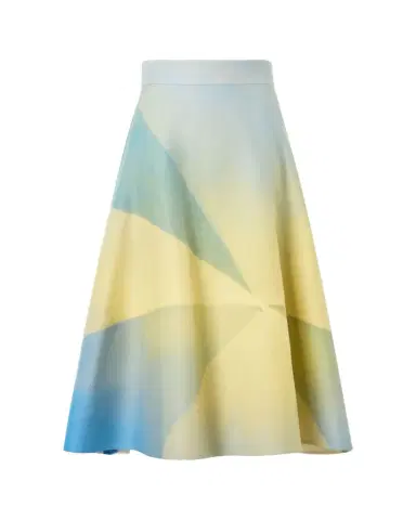 Akris Sunbeam Print Cotton Midi Skirt | Thumbnail 1 Akris Sunbeam Print Cotton Midi Skirt | Thumbnail 1