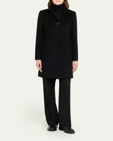 Cinzia Rocca Pure Wool Coat with Inverted Collar | Thumbnail 2