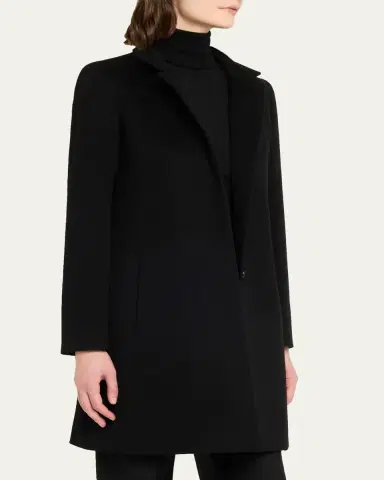 Cinzia Rocca Pure Wool Coat with Inverted Collar | Thumbnail 4