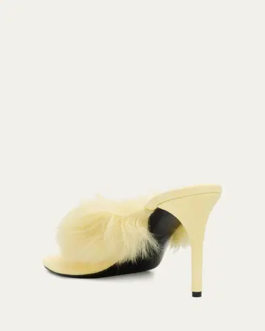 Alaïa 90mm Shearling and Leather Thong Sandals | Thumbnail 4 Alaïa 90mm Shearling and Leather Thong Sandals | Thumbnail 4