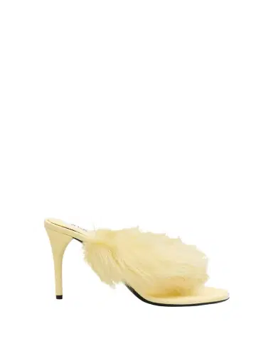 Alaïa 90mm Shearling and Leather Thong Sandals | Thumbnail 1 Alaïa 90mm Shearling and Leather Thong Sandals | Thumbnail 1