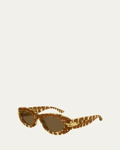 Bottega Veneta Ribbon 55mm Acetate Oval Sunglasses | Thumbnail 2 Bottega Veneta Ribbon 55mm Acetate Oval Sunglasses | Thumbnail 2