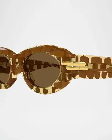 Bottega Veneta Ribbon 55mm Acetate Oval Sunglasses | Thumbnail 5 Bottega Veneta Ribbon 55mm Acetate Oval Sunglasses | Thumbnail 5