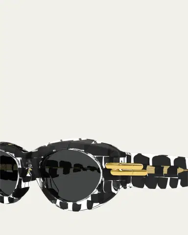 Bottega Veneta 56mm Acetate Oval Sunglasses | Thumbnail 3 Bottega Veneta 56mm Acetate Oval Sunglasses | Thumbnail 3