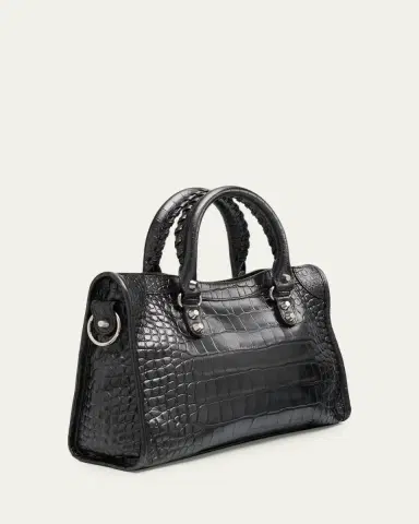 Balenciaga Le City Small Croc-Embossed Leather Top-Handle Bag | Thumbnail 3 Balenciaga Le City Small Croc-Embossed Leather Top-Handle Bag | Thumbnail 3