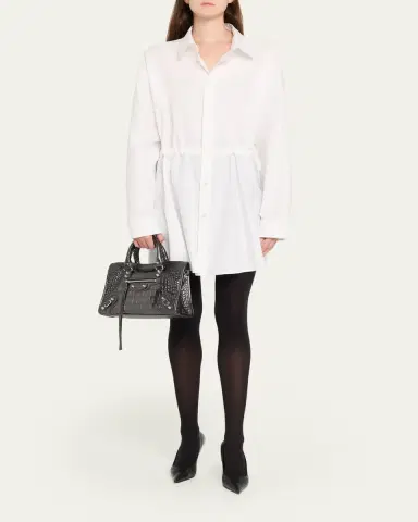 Balenciaga Le City Small Croc-Embossed Leather Top-Handle Bag | Thumbnail 5 Balenciaga Le City Small Croc-Embossed Leather Top-Handle Bag | Thumbnail 5