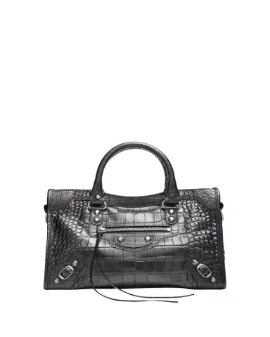 Balenciaga Le City Small Croc-Embossed Leather Top-Handle Bag | Thumbnail 1 Balenciaga Le City Small Croc-Embossed Leather Top-Handle Bag | Thumbnail 1