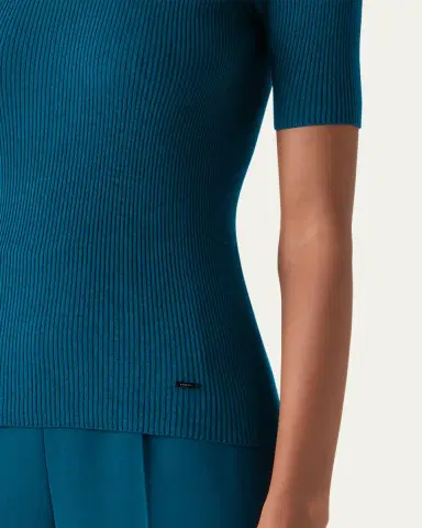 Akris Cotton Silk Short-Sleeve Sweater | Thumbnail 5