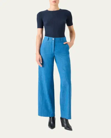 Akris Cotton Silk Short-Sleeve Sweater | Thumbnail 6
