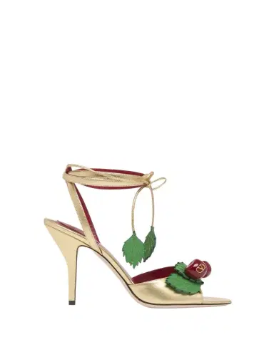 Valentino Garavani 100mm VLogo Cherry Leather Ankle-Tie Sandals | Thumbnail 1 Valentino Garavani 100mm VLogo Cherry Leather Ankle-Tie Sandals | Thumbnail 1