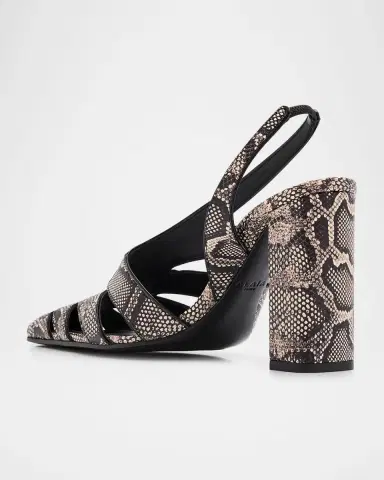 Alaïa Snakeskin Leather Cutout Slingback Pumps | Thumbnail 8 Alaïa Snakeskin Leather Cutout Slingback Pumps | Thumbnail 8