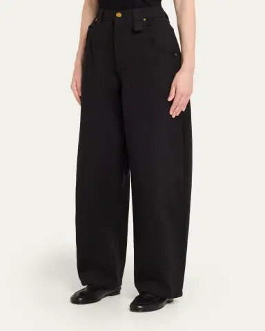 Willy Chavarria Bad Girl Wide Barrel-Leg Jeans | Thumbnail 4