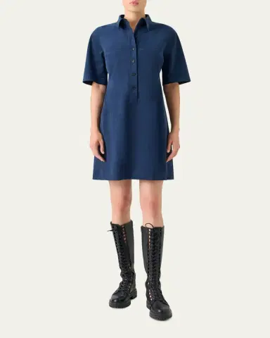Akris Techno Ultrasuede Mini Polo Shirtdress | Thumbnail 2