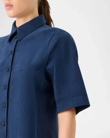 Akris Techno Ultrasuede Mini Polo Shirtdress | Thumbnail 9