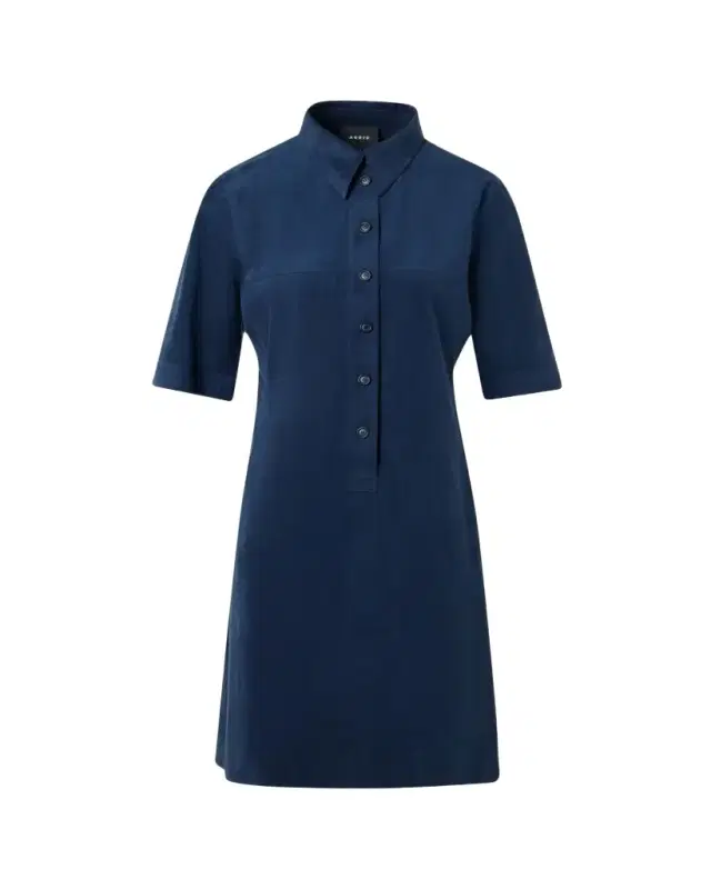 Techno Ultrasuede Mini Polo Shirtdress