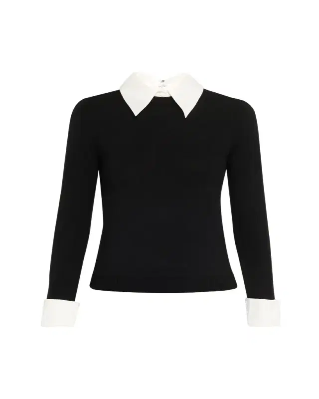 ALICE + OLIVIA Porla Collared Sweater
