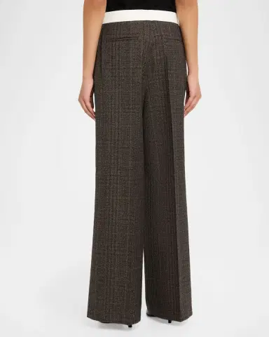 OFFICINE GÉNÉRALE Elia Plaid Italian Wool Trousers | Thumbnail 2
