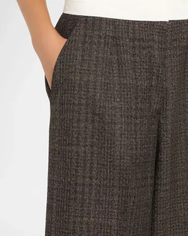OFFICINE GÉNÉRALE Elia Plaid Italian Wool Trousers | Thumbnail 4