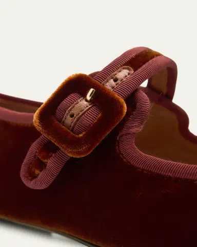 Alexandre Birman Jada Velvet Mary Jane Ballerina Flats | Thumbnail 5