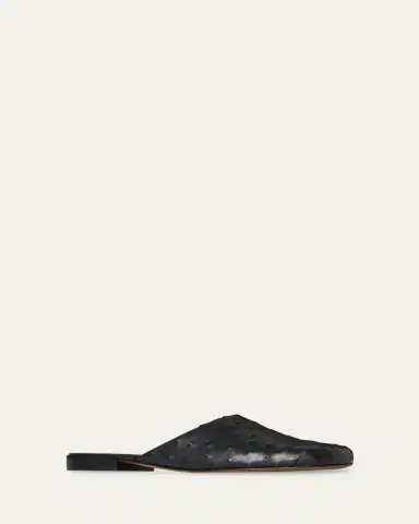 The Row Penelope Ostrich Leather Mules | Thumbnail 2